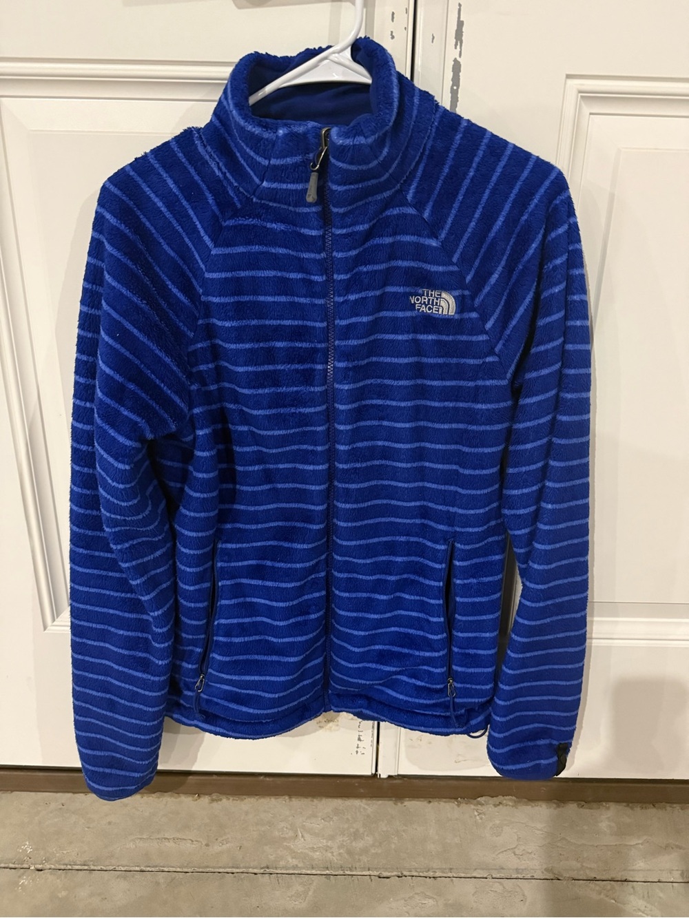 The North Face Women's Blue Striped Fleece Jacket